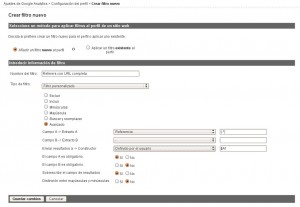 Filtro avanzado para ver la URL completa de las referencias de tráfico con Google Analytics