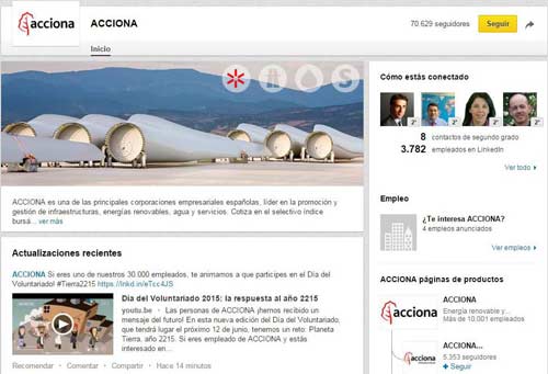 linkedin de acciona